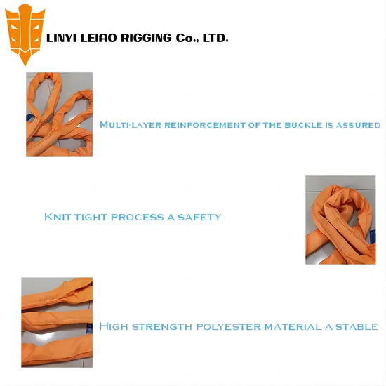 100% Polyester Lifting Strap Webbing Round Sling