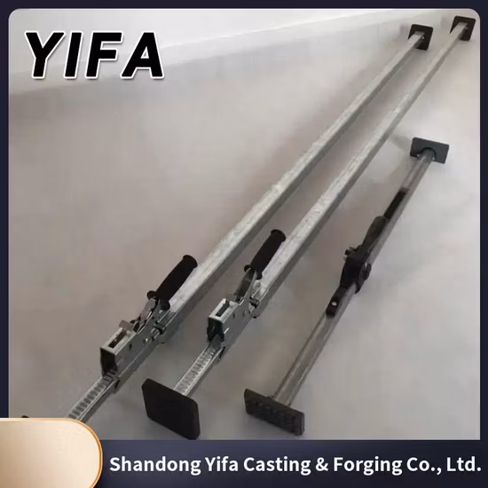 Steel Adjustable Truck Cargo Jack Bar Load Lock Bar Euro Style Adjustable Steel Square Tube Load Trailer Ratcheting Cargo Jack Bar